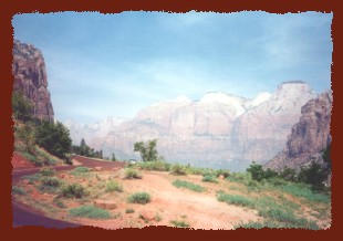 Einfahrt in den Zion NP