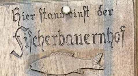 Ausschnitt der Tafel vom Fischerbauerhof