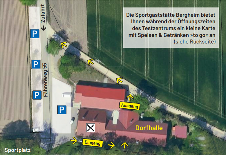 Plan des Testzentrums