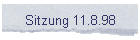 Sitzung 11.8.98